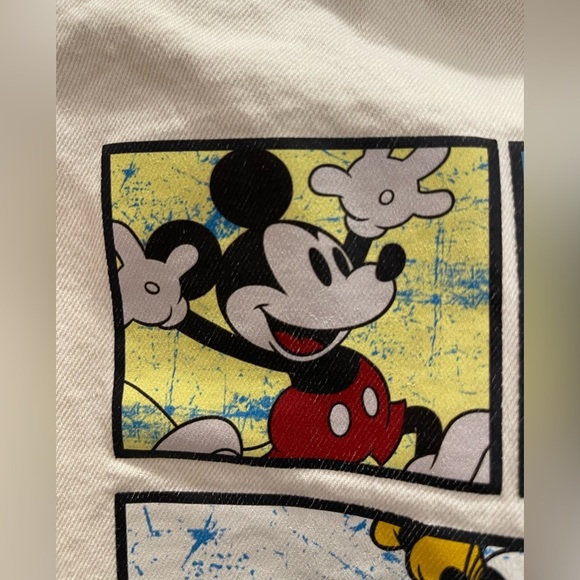 Disney Mickey And Friends 2T Snap Jean Jacket Colorful Creme Boy Girl Toddler - Picture 4 of 11